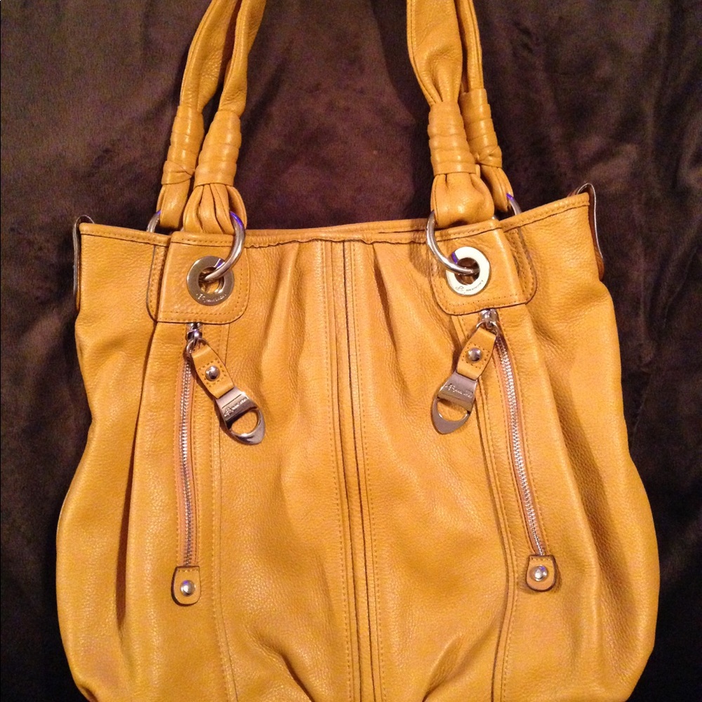 B. Makowsky Double Handle Leather Handbag